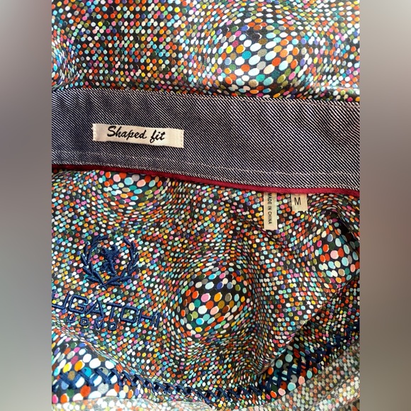 Bugatchi Shaped Fit Long Sleeve Print Button-Up Shirt Print. M. - Picture 7 of 11